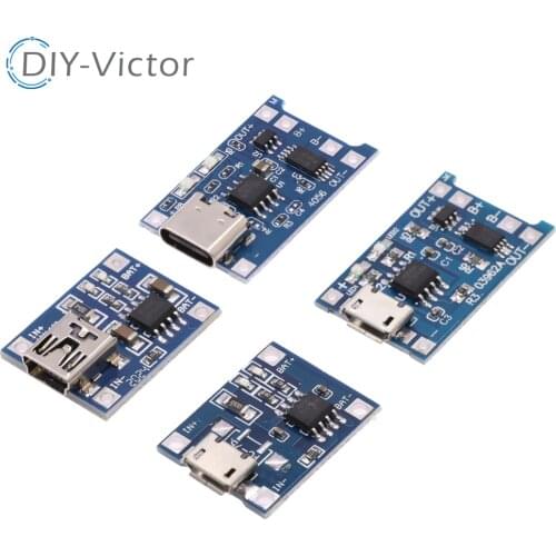 TP4056 TC4056 5V type-c Micro USB 1A 18650 Lithium Battery Charging Board With Protection Charger Module for Arduino Diy Kit