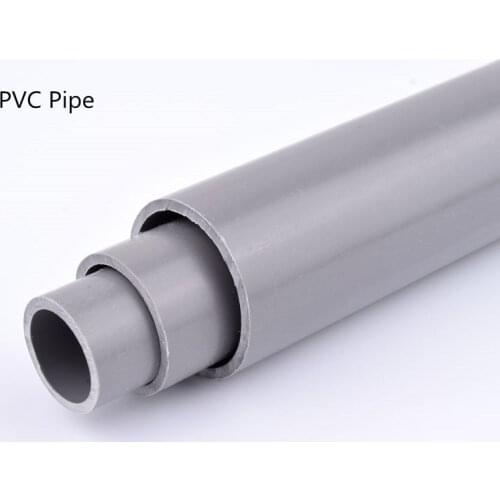 2pcs Length 50cm Outer Diameter 20~63mm PVC Grey Pipe Aquarium Fish Tank Tube Garden Irrigation Watering Fittings 50cm Long