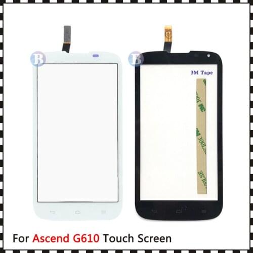 High Quality 5.0" For Huawei Ascend G610 C8815 Touch Screen Digitizer Sensor Outer Glass Lens Panel Black White