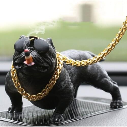 Yesplease Car Ornaments Dog Car Decoration Creative Personality High Grade Car Accessories Car Fashion Simulation Dog Doll