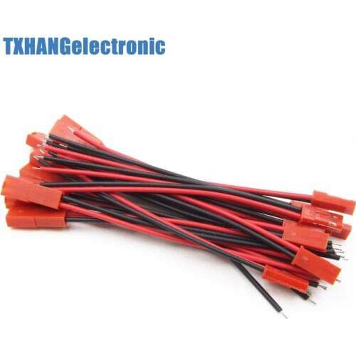10Pairs 100mm JST Connector Plug Cable Line Male+Female for RC BEC Lipo Battery diy electronics