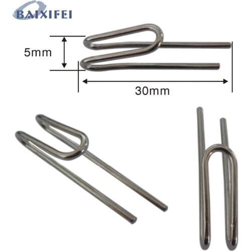 100 Pcs Curtain hooks Stainless Steel curtain tape Iron Hooks , Curtain Accessories Holdbacks for Window Decoration
