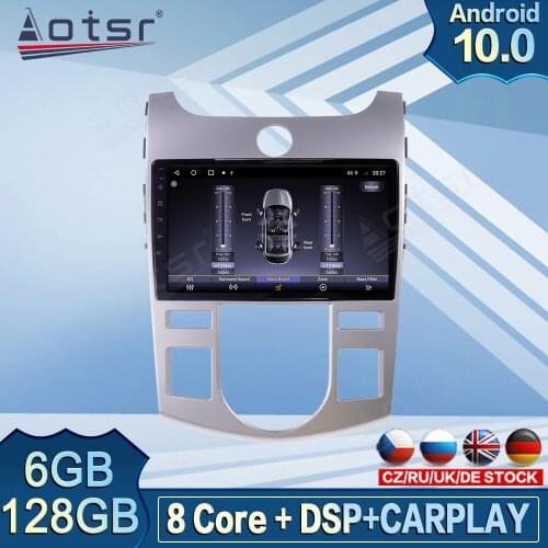 128G Carplay Car Multimedia Player For KIA Cerato 2008 2009 2010 2011 2012 2013 Android Radio GPS Navigation Video DVD HD Screen