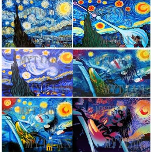 5D DIY Diamond Painting Full square/round drill Van Gogh Starry Sky Cross Stitch Diamond Embroidery Mosaic Home decor Gift