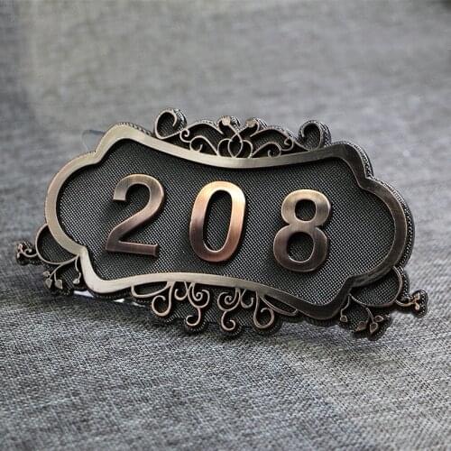 Antique copper mansion villa European house number number number plate customized house number