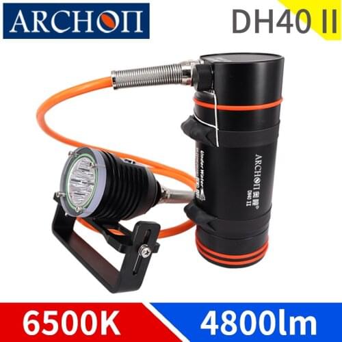 DH40 II 6500K Large diving lights PRO diving lighting photography lamp Strobe SOS longest 72 h Underwater dive torch fill lights