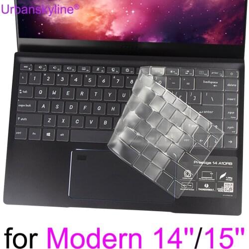 Keyboard Cover for MSI Prestige 14 15 Modern 15 2020 A10M A10R8 A10SC Black Clear EVO Silicone TPU Skin Case Protective Laptop