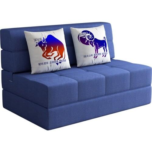 Household foldable sofa bed tatami bed dual purpose single double bedroom household lazy bed