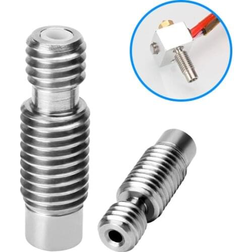 5Pcs Extruder HeatBreak Hotend E3D V6 Throat 1.75 or 3.0mm Filament With PTFE All-Metal Feeding Tube Pipes 3D Printer Parts