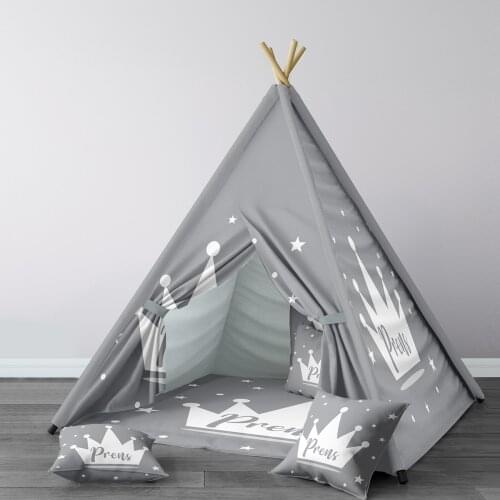 Play Tent for Kids Wigwam Portable Indoor Playground Tents Children Bedrooms Prince Crown Model 077