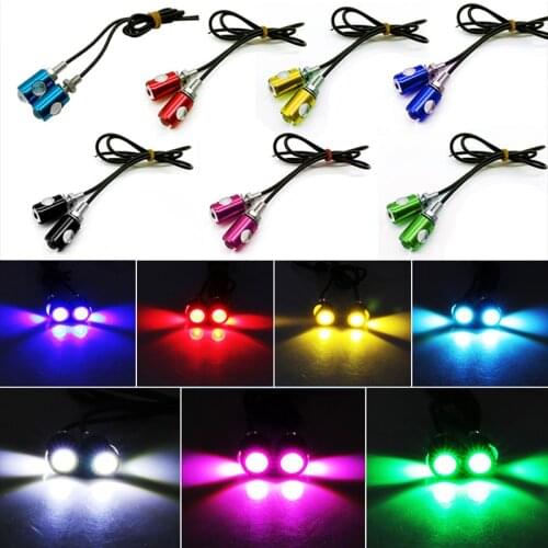 2PC Eagle Eye LED Daytime Running Lights Parking Fog Lamp Lighting Motorcycle Brake Light Headlight Reverse Backup Driving Light