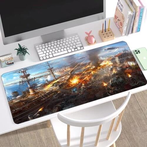 Anime ruin art mouse pad Natural rubber non-slip large mousepad xxl Desktop decoration mousepad 90x40cm for csgo lol