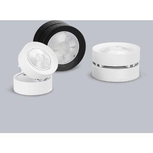 Round 90° Folding Recessed COB LED Downlights 5W/7W/12W15W18WLED Ceiling Spot lights Background Painting Lamps Indoor Lighting 5