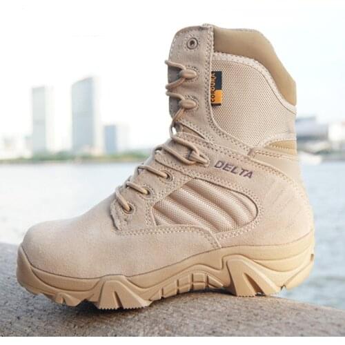 Spring Autumn Men Military Boots Outdoor Camping Quality Special Force Tactical Desert Combat Ankle Army Work Leather Snow Shoes