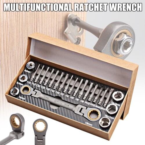 Cross Hexagonal Screwdriver Bit Set Ratchet Spanner Socket Machine Repair Tools Set Ferramentas Drop Shipping