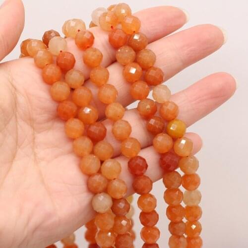 New Style Natural Stone Beads Section Red Aventurine Loose Bead 8 MM For Jewelry Making DIY Necklace Earrings Accessory