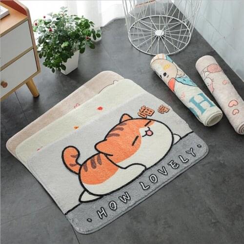 New Cartoon Decorative Carpet Cute Pet Living Room Bathroom Absorbent Non-slip Door Mat rugs for Children