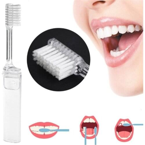 Oral Portable Mini Disposable Foldable Travel Mouth Cleaning Camping Toothbrush Hiking Tooth Brush Tooth Cleaning Tools