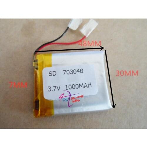 Tablet battery tablet battery 3.7V tablet battery 703048 wireless transmitter electronic dog 1000mAH sound card