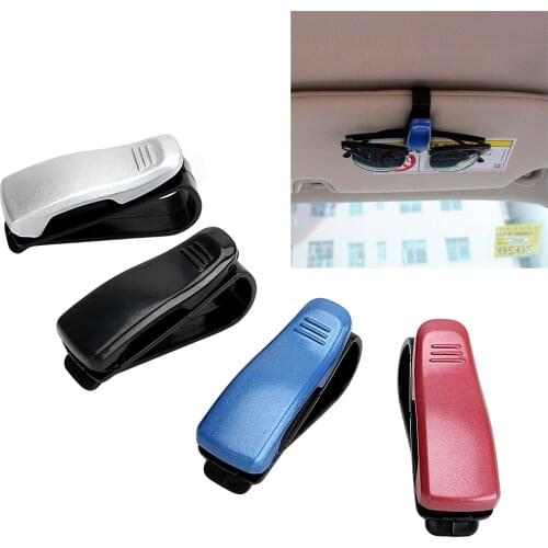 Portable Car Sun Visor Sunglasses Holder Eyeglasses Clip Car Glasses Cases Fastener Cip Ticket Card Clamp ABS Auto Accessories