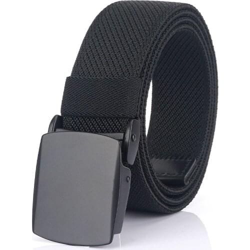 Outdoor Belt Male Elastic Elastic Buckle Nylon Belt Alloy Buckle Leisure Sports Belt Simple Tide Belt Width Buckle Length Style