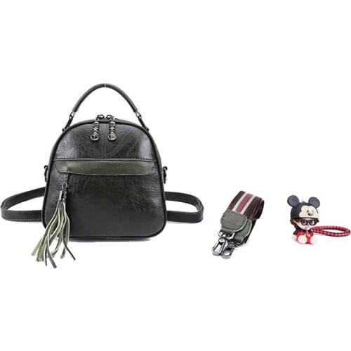 2020 Multi Function Mini Women Luxury Backpack Fashion High Quality Leather Tassel Crossbody Bags Small Backpack