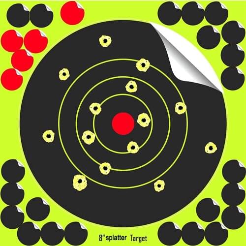 2021 New Arrival Shooting Targets 8 Inch Self Adhesive Paper for Reactive Splatter Targets Stickers 10 Pack