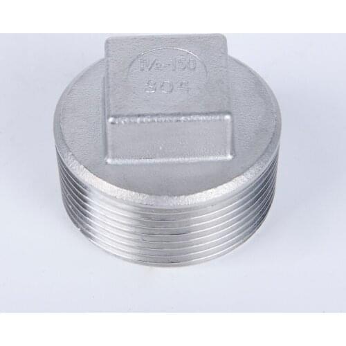 316 Stainless Steel Square Head Plug, Male NPT Threaded 1/4" 3/8" 1/2" 3/4" 1" 1-1/4" 1-1/2" 2" Pipe Fittings