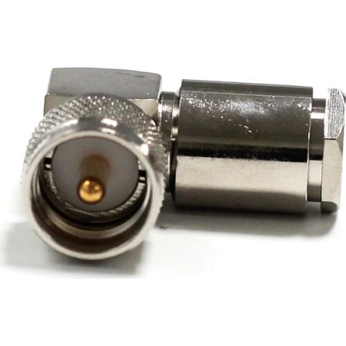 1pc UHF male plug RF Coax Connector PL259 Clamp for RG8 RG213 LMR400 Cable right angle terminal Nickelplated NEW wholesale