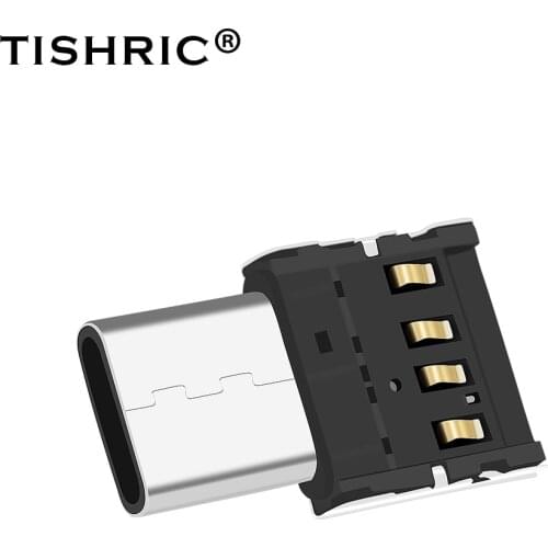 TISHRIC 2pcs OTG Type c USB-C Micro USB Adapter Type-c DATA Cable Connector For Xiaomi Huawei Samsung Mouse usb Flash Drive