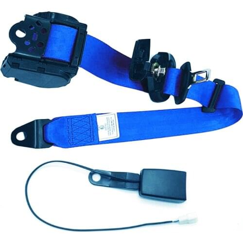 Retractable Car Safety Seat Belts Lap Safety Belt Seatbelts for Auto Cars with Curved Rigid Buckle Warning Cable