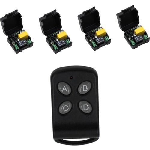 High Quality 220V 10A 1 Channel Wireless Relay Remote Control Switch RF Mini Receiver Input Output 220V 2017 New