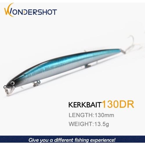 Wondershot A03 130mm 13.5g Jerkbait Minnow Wobblers Floating lure long cast minnow Hard Lure Fishing Lure Swimming Depth 1.5M