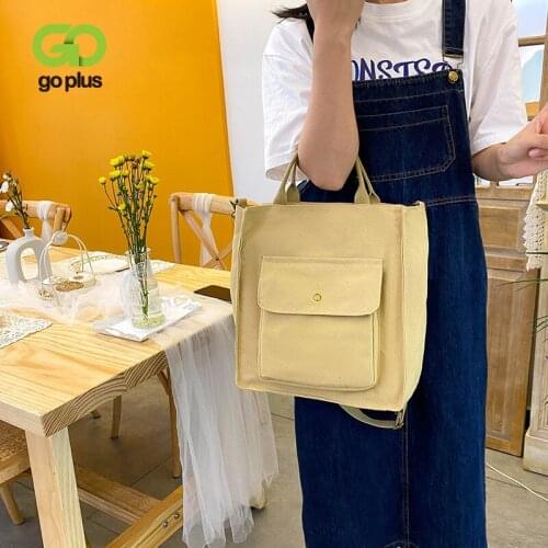 GOPLUS Womens Canvas Crossbody Bag 2021 Korea Ins Girls Brand Designer Handbags Reusable Shopping Shoulder Schoolbags Female