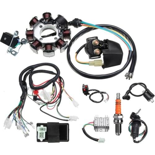 1set new Electric Wiring Harness Wire Loom CDI Stator Assembly high quality suitable For ATV QUAD 150/200/250CC