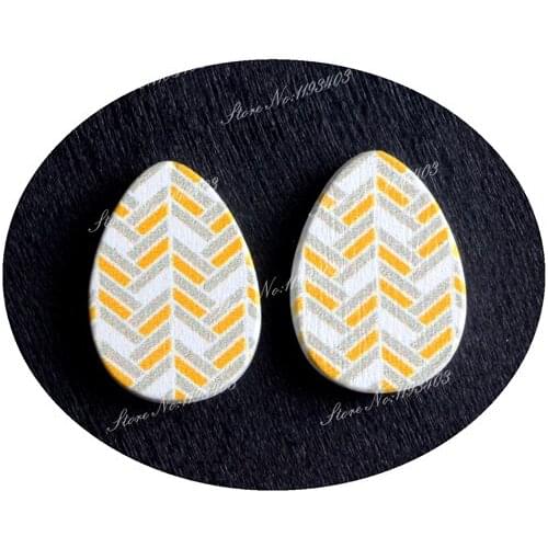 13x18mm Tear Drop Shape Painted Wood Laser Cut Cabochon to make DIY Rings, Earrings, Brooch, Necklace pendant