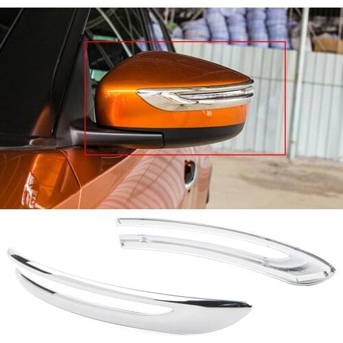 2pcs Chrome ABS Car Rear View Mirror Stripe Cover Trim For Nissan Kicks 2017 2018 2019