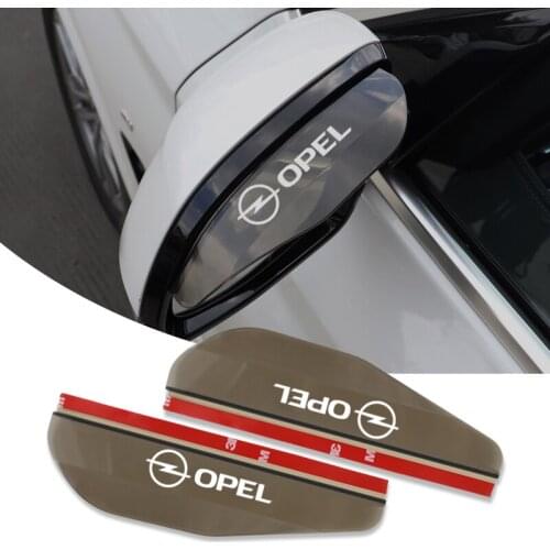 2Pcs Waterproof Car Rear View Mirror PVC Rain Eyebrow For Opel Astra Insignia Vivaro Corsa Mokka Zafira Vectra OPC