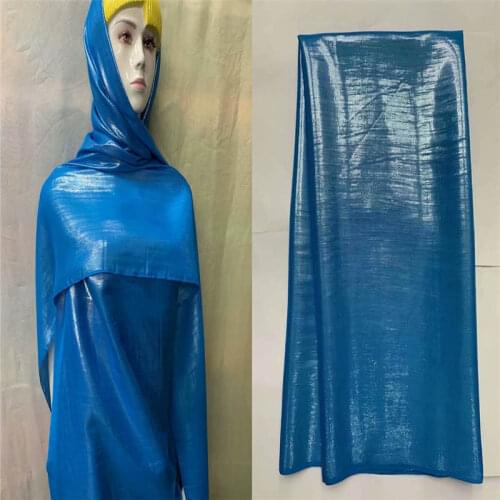 2020 Latest Design High Quality Solid Color African Soft Silk Fabric Suitable For Women Dress Sewing Materials 5 Yards!LXFO10237