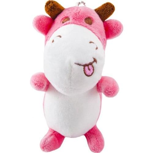 2021 Ox Year Cow Plush Doll Boys Girls Cartoon Stuffed Toy Keychain Pendant Gift