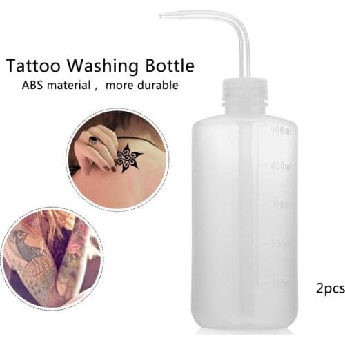 2 x 500ml Tattoo Accessories Convenient Tattoo Bottle Tattoo Diffuser Green Soap Supply Wash Squeeze Bottle Lab Non-Spray