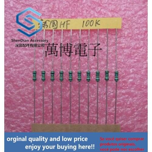 30pcs only orginal new HF resistance HANIL resistance Korea 1/4W 0.25W 100K Europe 100K can pay