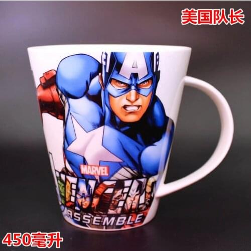 350ML430ML450MLDisney Marvel Avengers Captain Raytheon Hulk Iron Man Water Cup Milk Coffee Tea Ceramic Mug Collection Cup