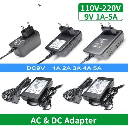 220V to 9V Power Adapter Charger Power Supply 9V 1A 2A 3A 4A 5A Power Adapter 220V to 9V Supply Charger switching For Led Light