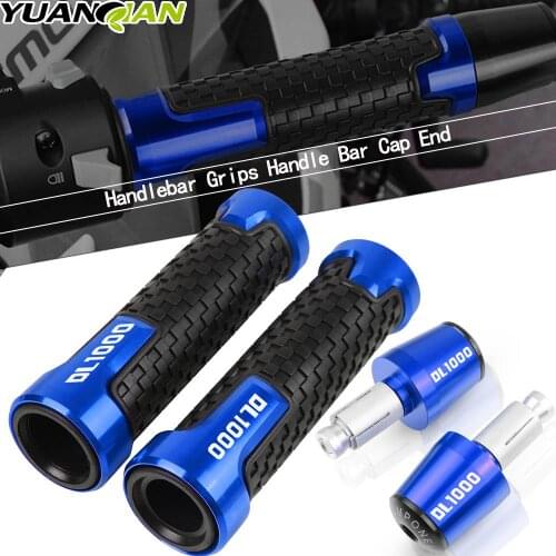 For SUZUKI DL1000 V-STROM Motorcycle Accessories 7/8" 22mm handlebar handles bar grips ends cap DL 1000 VSTROM 2002-2018 2003 04
