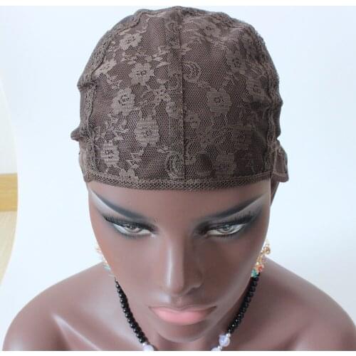 AliExpress Shipping Medium brown lace Wig Caps For Making Wigs 1pcs Per LotGlueless Wig Caps Adjustable Strap On the Back