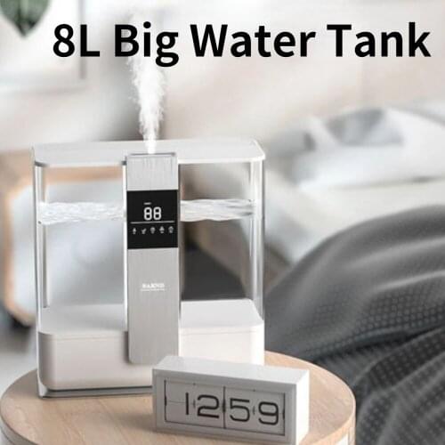 8L Large Capacity Aroma Diffuser Air Humidifier Ultrasonic Disinfection Humidifier Aromatherapy with Visual Water Level Window