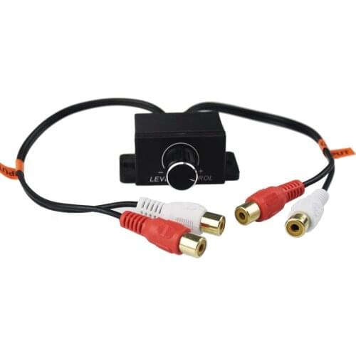 Car Automobile Home Audio Amplifier 2 RCA Bass Control Gain Level Remote Volume Knob