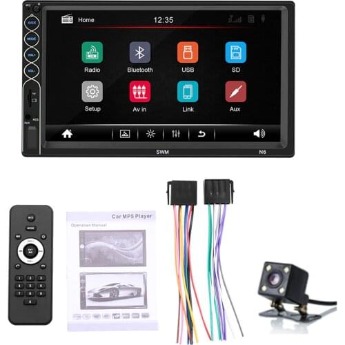 2 Din Android Car Radio Multimedia Player MP5 Player Touch Screen Stereo Bluetooth Car Radio FM MP5 Player With Rear View Camera