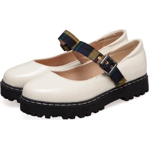 Big Size 9 10 11 12 ladies high heels women shoes woman pumps Round-headed buckle waterproof table single shoe